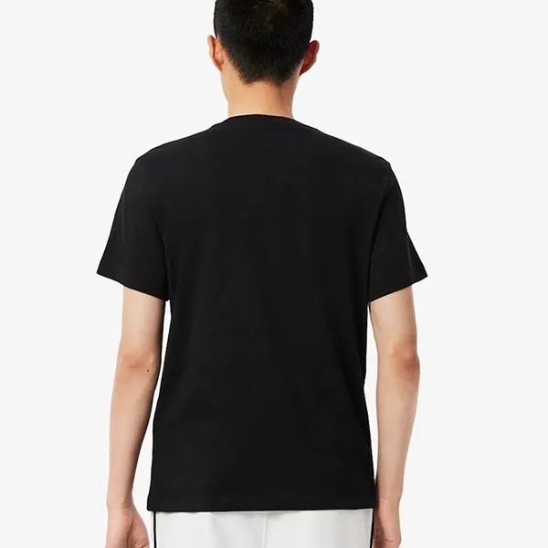 Áo Phông Lacoste Trim Cotton Jersey TH9842 031 Black Màu Đen Size 3