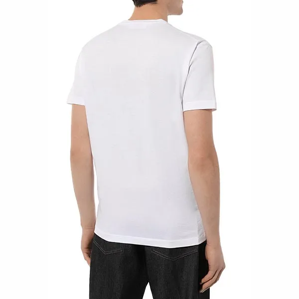 Áo Phông Nam Dsquared2 Graphic-print Cotton S71GD1347 Tshirt Màu Trắng Size XS