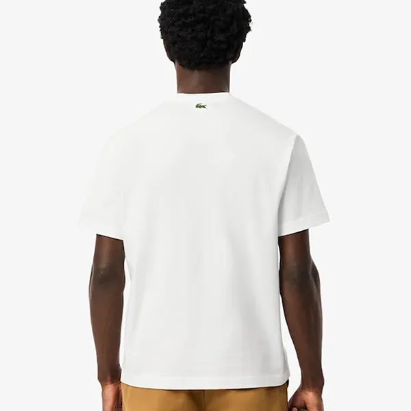 Áo Phông Nam Lacoste Embroidered Cotton T-Shirt TH5949 - 001 Màu Trắng Size 3