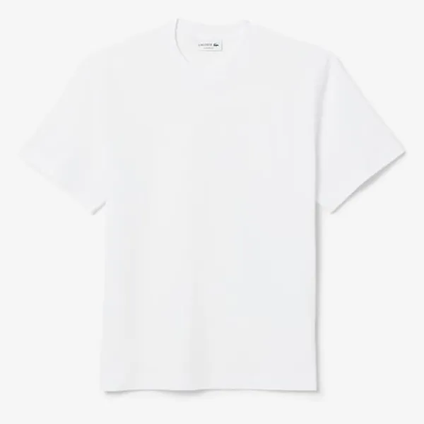 Áo Phông Nam Lacoste Embroidered Cotton T-Shirt TH5949 - 001 Màu Trắng Size 3