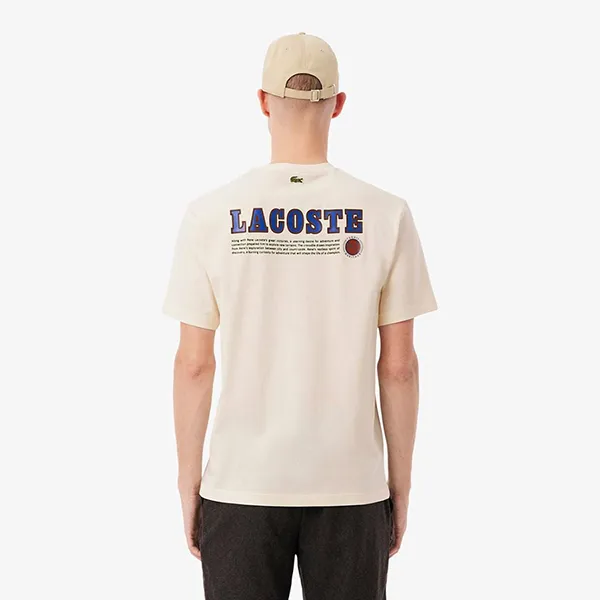 Áo Phông Nam Lacoste Tshirt LCT CLASSIC TH5903 - XFJ Màu Trắng Kem Size 3