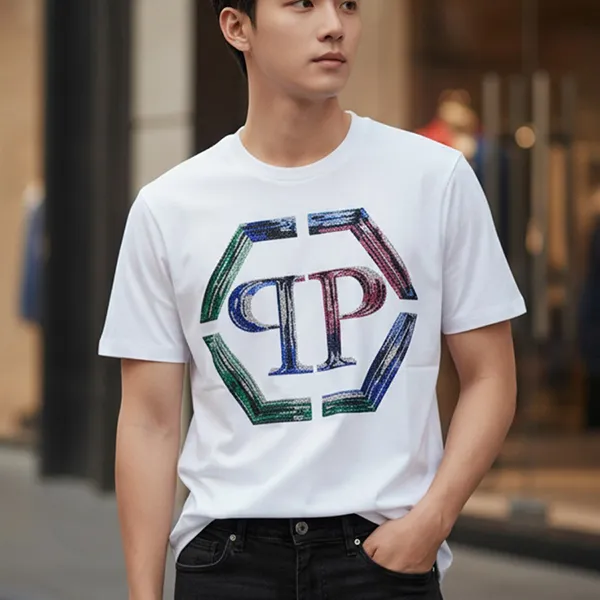 Áo Phông Nam Philipp Plein UADC-MTK7967-PJY002N_01 Màu Trắng Size S