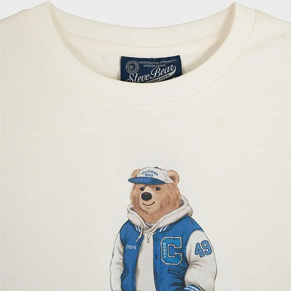 Áo Phông WHOAU Steve Photo WHRPG2421F Tshirt Màu Kem