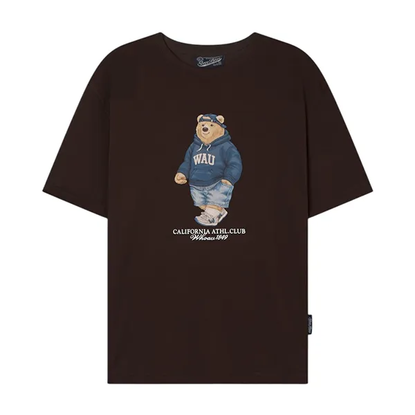 Áo Phông WHOAU Steve Photo WHRPG2421U Tshirt Màu Nâu