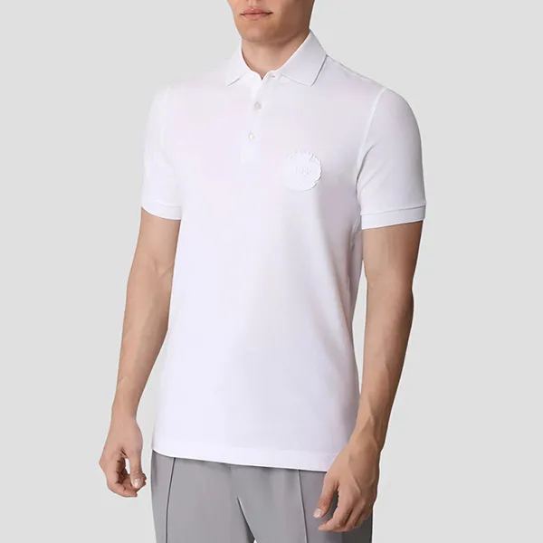 Áo Polo Nam Dolce & Gabbana D&G White With Logo Embroidered G8PL4Z G7NYY Màu Trắng Size 44