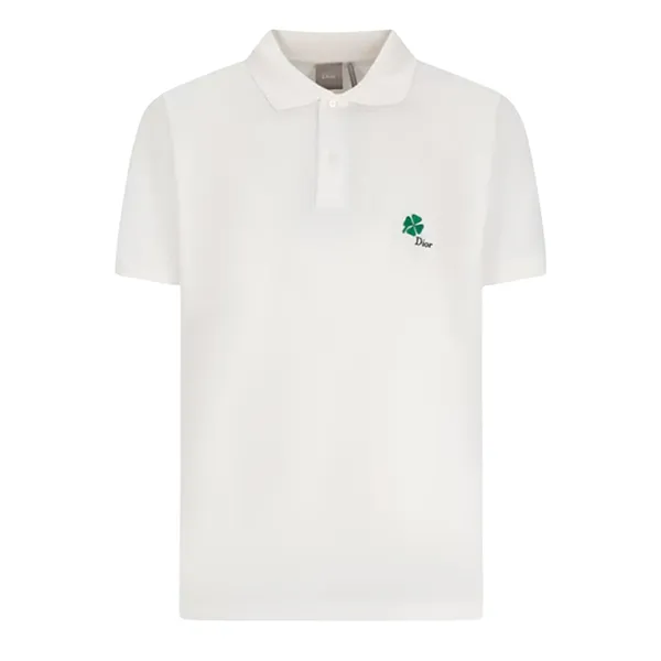 Áo Polo Nam Dior White With Logo Embroidered 683J806A3025 Màu Trắng Size M