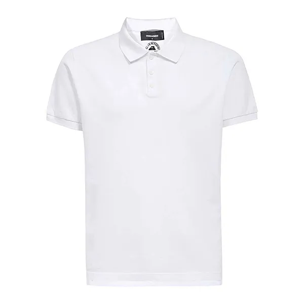 Áo Polo Nam Dsquared2 Polo Shirt With Printed Logo S79GL0007 Màu Trắng Size S