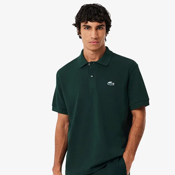 Áo Polo Nam Lacoste Men's Classic Fit Landscape Crocodile Piqué Polo PH5881 YZP Màu Xanh Lá Size 4