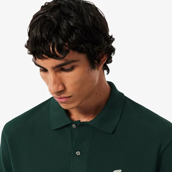 Áo Polo Nam Lacoste Men's Classic Fit Landscape Crocodile Piqué Polo PH5881 YZP Màu Xanh Lá Size 4