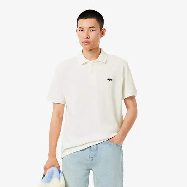 Áo Polo Nam Lacoste Men's Classic Landscape Crocodile Polo Shirt PH5881 10 70V Màu Trắng Size 5
