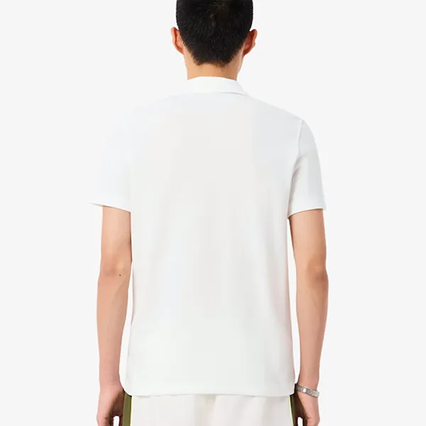Áo Polo Nam Lacoste Men's Regular Fit Colorblock Petit Piqué Màu Trắng Size 4