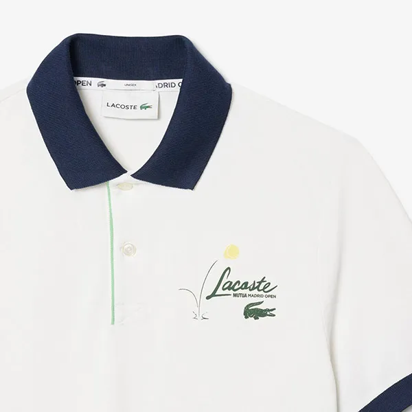 Áo Polo Nam Lacoste Mutua Madrid Open Edition Tennis Polo Shirt PH8835 001 Màu Trắng Size L