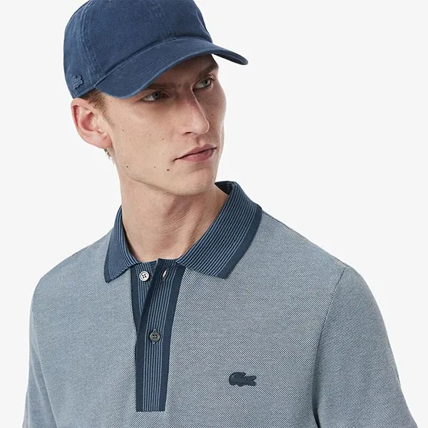 Áo Polo Nam Lacoste Regular Fit PH0804 DI8 Màu Xanh Mòng Két Size 3