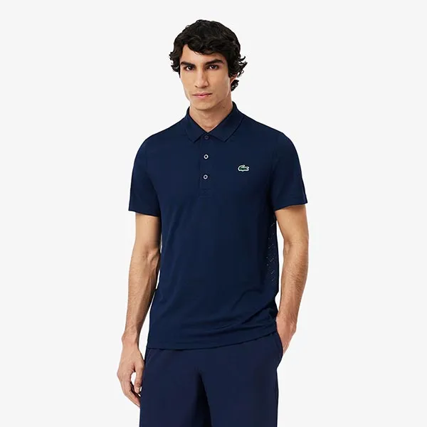 Áo Polo Nam Lacoste Tennis x Novak Djokovic Polo DH9949 166 Màu Xanh Than Size 3
