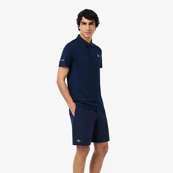 Áo Polo Nam Lacoste Tennis x Novak Djokovic Polo DH9949 166 Màu Xanh Than Size 3