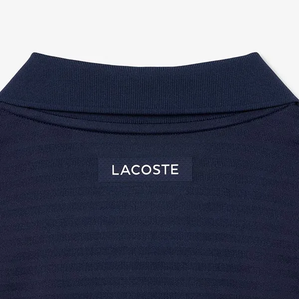 Áo Polo Nam Lacoste Ultra Dry Stretch Jacquard Tennis Polo Shirt DH9992 166 Màu Xanh Than Size 3