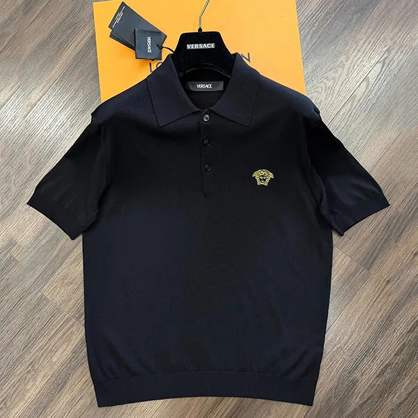 Áo Polo Nam Versace Cashmere 10190330 1A13913 1B000 Màu Đen Size 44
