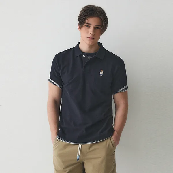 Áo Polo WHOAU Steve PQ Collar WHHAE2521U Màu Navy