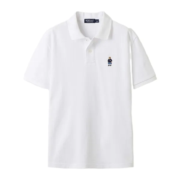 Áo Polo WHOAU Steve PQ Collar WHHAE2521U Màu Trắng