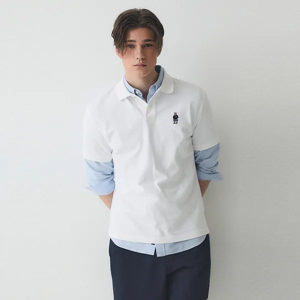 Áo Polo WHOAU Steve PQ Collar WHHAE2521U Màu Trắng