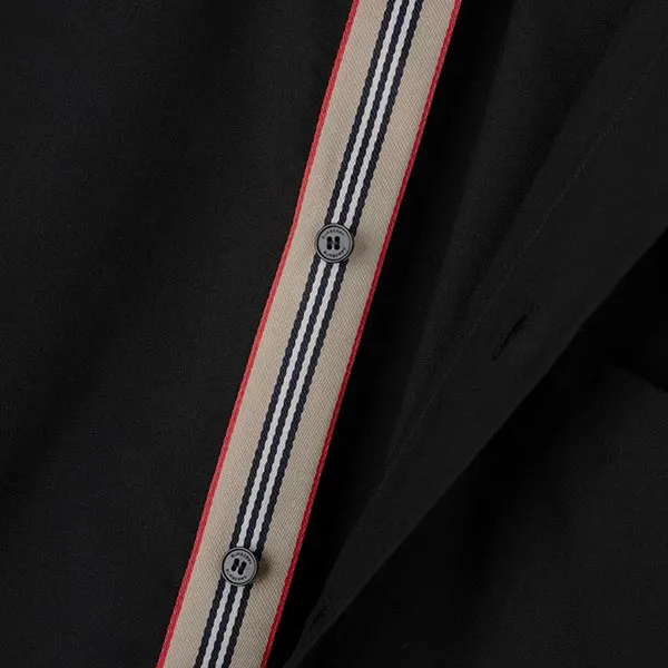 Áo Sơ Mi Nam Burberry Cotton In Black 8111764 Màu Đen Size XS