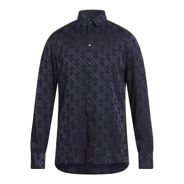 Áo Sơ Mi Nam Dolce & Gabbana D&G Men’s Patterned Shirt G5EJ1T Màu Xanh Navy Size 40