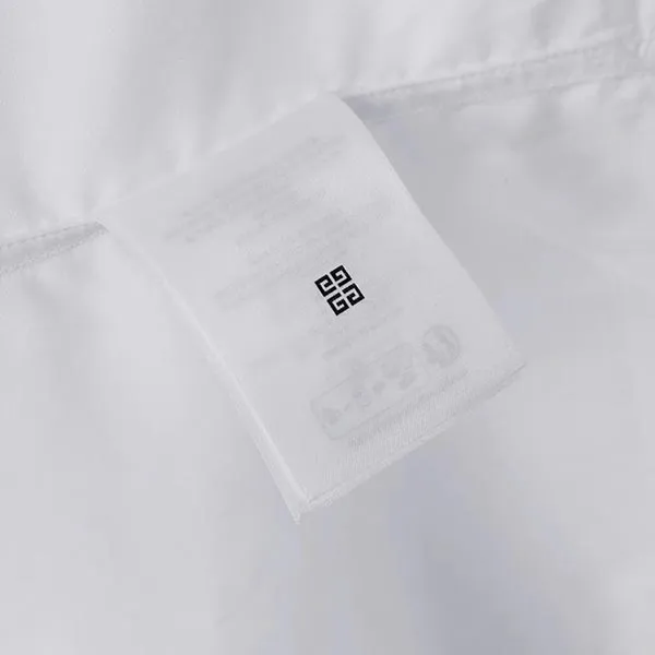 Áo Sơ Mi Nam Givenchy White With 4g Embroidered Poplin BM60PQ146X Màu Trắng Size 38