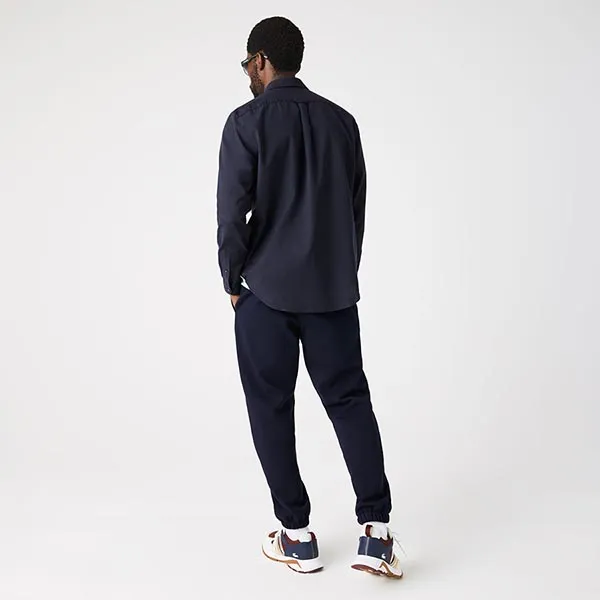 Áo Sơ Mi Nam Lacoste Men’s Buttoned Collar Oxford Cotton Shirt Regular Fit CH0204 423 Màu Xanh Đen Size 39