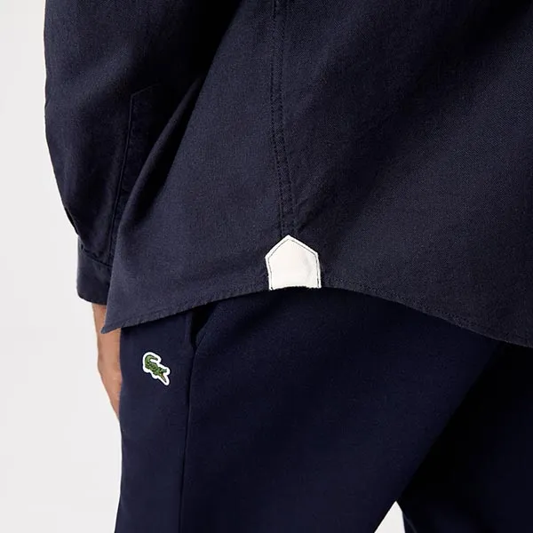 Áo Sơ Mi Nam Lacoste Men’s Buttoned Collar Oxford Cotton Shirt Regular Fit CH0204 423 Màu Xanh Đen Size 39