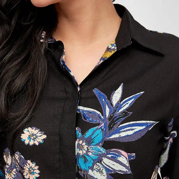 Áo Sơ Mi Nữ F2 Fashion & Freedom Linen Autumn Sonata SMW357-DH-S-1219 Màu Đen Size S