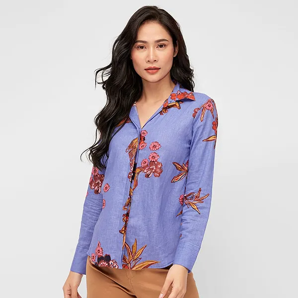 Áo Sơ Mi Nữ F2 Fashion & Freedom Linen Autumn Sonata SMW357-T-S-0920 Màu Tím Size S