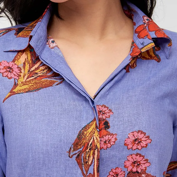 Áo Sơ Mi Nữ F2 Fashion & Freedom Linen Autumn Sonata SMW357-T-S-0920 Màu Tím Size S