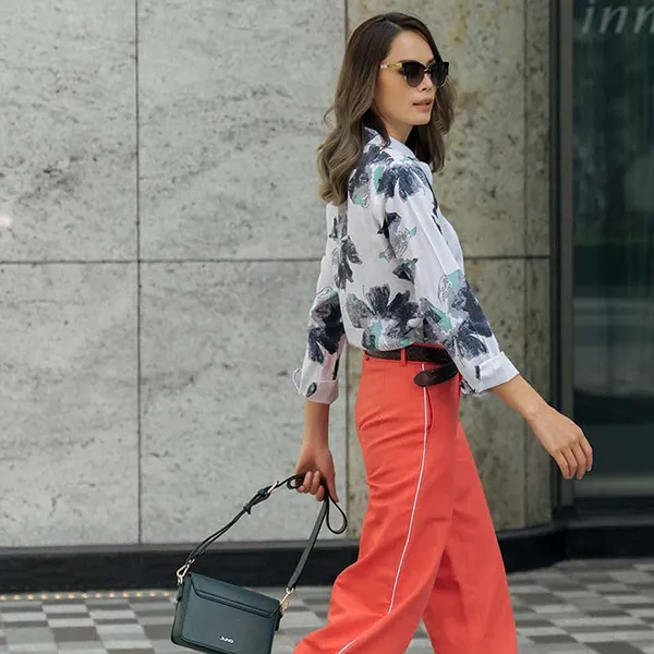 Áo Sơ Mi Nữ F2 Fashion & Freedom Linen Back To Work SMW357-TXX-S-1121 Màu Trắng Họa Tiết Size S