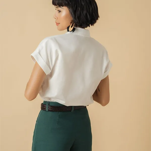 Áo Sơ Mi Nữ F2 Fashion & Freedom Linen Becoming Discover SMW429-T-S-0321 Màu Trắng Size S