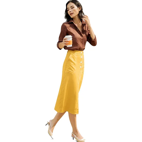 Áo Sơ Mi Nữ F2 Fashion & Freedom Linen Espresso Pride SMW360-E-S-0820 Màu Nâu Size S