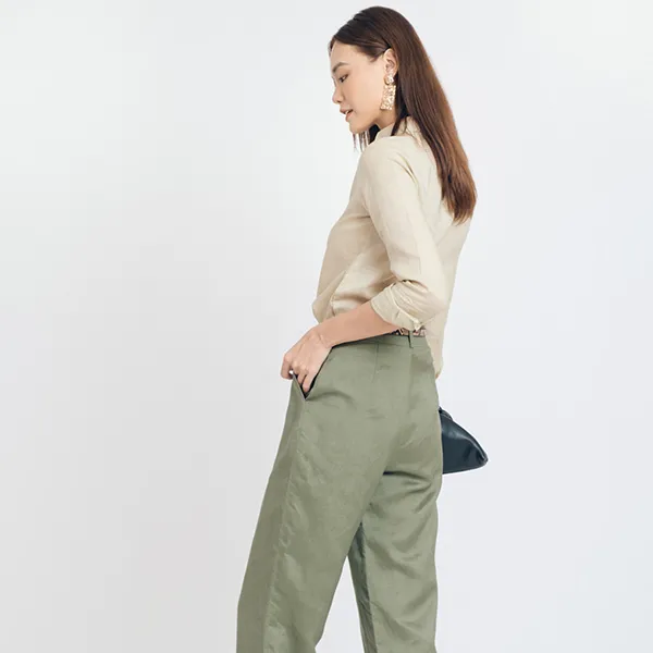 Áo Sơ Mi Nữ F2 Fashion & Freedom Linen KaKi Brighter Day SMW360-KAKI-S-0919 Màu Kaki Size S