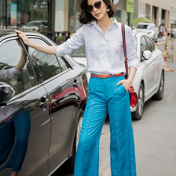 Áo Sơ Mi Nữ F2 Fashion & Freedom Linen New Tune SMW360-TSN-S-0820 Màu Trắng Sọc Size S