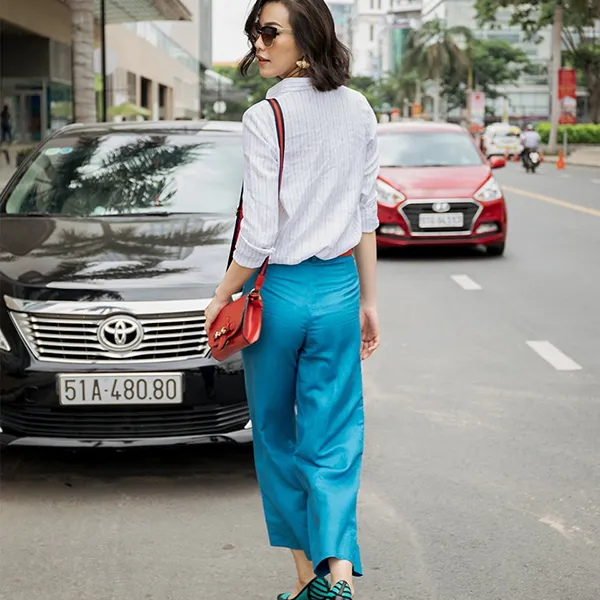 Áo Sơ Mi Nữ F2 Fashion & Freedom Linen New Tune SMW360-TSN-S-0820 Màu Trắng Sọc Size S