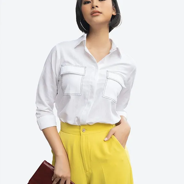 Áo Sơ Mi Nữ F2 Fashion & Freedom Linen Smart Casual SMW396-T-S-1020 Màu Trắng Size S