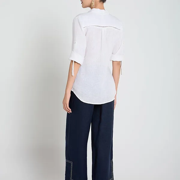 Áo Sơ Mi Nữ F2 Fashion & Freedom Linen SMW356-TRANG-S-0919 Màu Trắng Size S