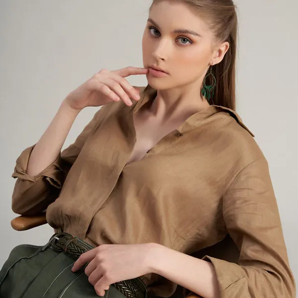 Áo Sơ Mi Nữ F2 Fashion & Freedom Linen SMW360-BE-S-0320 Màu Be Size S