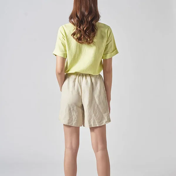 Áo Sơ Mi Nữ F2 Fashion & Freedom Linen SMW474-XC-S-1021 Màu Xanh Cốm Size S