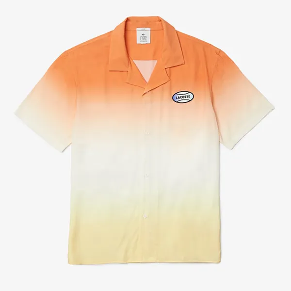 Áo Sơ Mi Unisex Lacoste Relaxed Fit Gradated Print Shirt CH5061 - Z81 Phối Màu Size XS