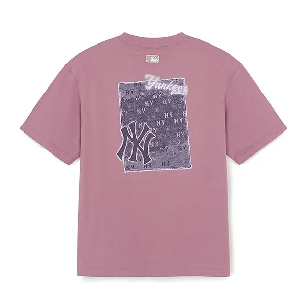 Áo Thun MLB Monotive Oversized Short Sleeve T-Shirt New York Yankees 3ATSM0763-50PKS Màu Hồng