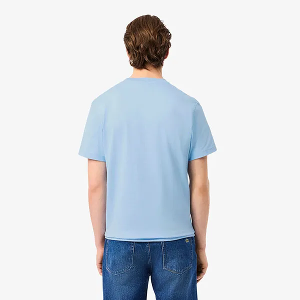 Áo Thun Nam Lacoste Men's Heavy Jersey Landscape Crocodile T-Shirt TH5899 HBP Màu Xanh Da Trời Size 4