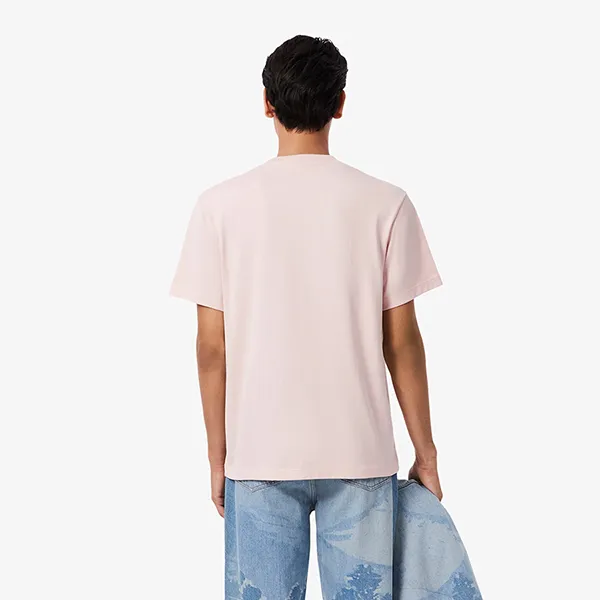 Áo Thun Nam Lacoste Men's Heavy Jersey Landscape Crocodile T-Shirt TH5899 ADY Màu Hồng Size 3