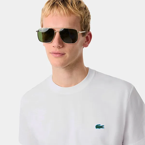 Áo Thun Nam Lacoste Printed Jersey T-Shirt TH5505 001 Màu Trắng Size 3