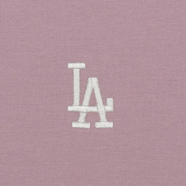 Áo Thun Nữ MLB Basic Small Logo Ringer LA Dodgers 3FTSB0263-07LDL Tshirt Màu Hồng