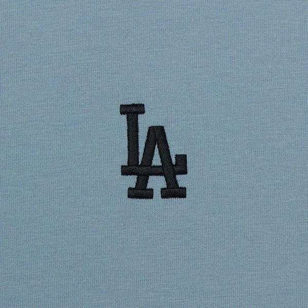 Áo Thun Nữ MLB Basic Small Logo Ringer LA Dodgers 3FTSB0263-07SBL Tshirt Màu Xanh Pastel
