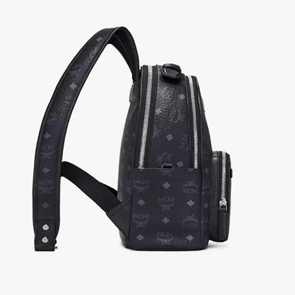 Balo MCM Stark Backpack Visetos Black MMKAAVE08BK001 Màu Đen